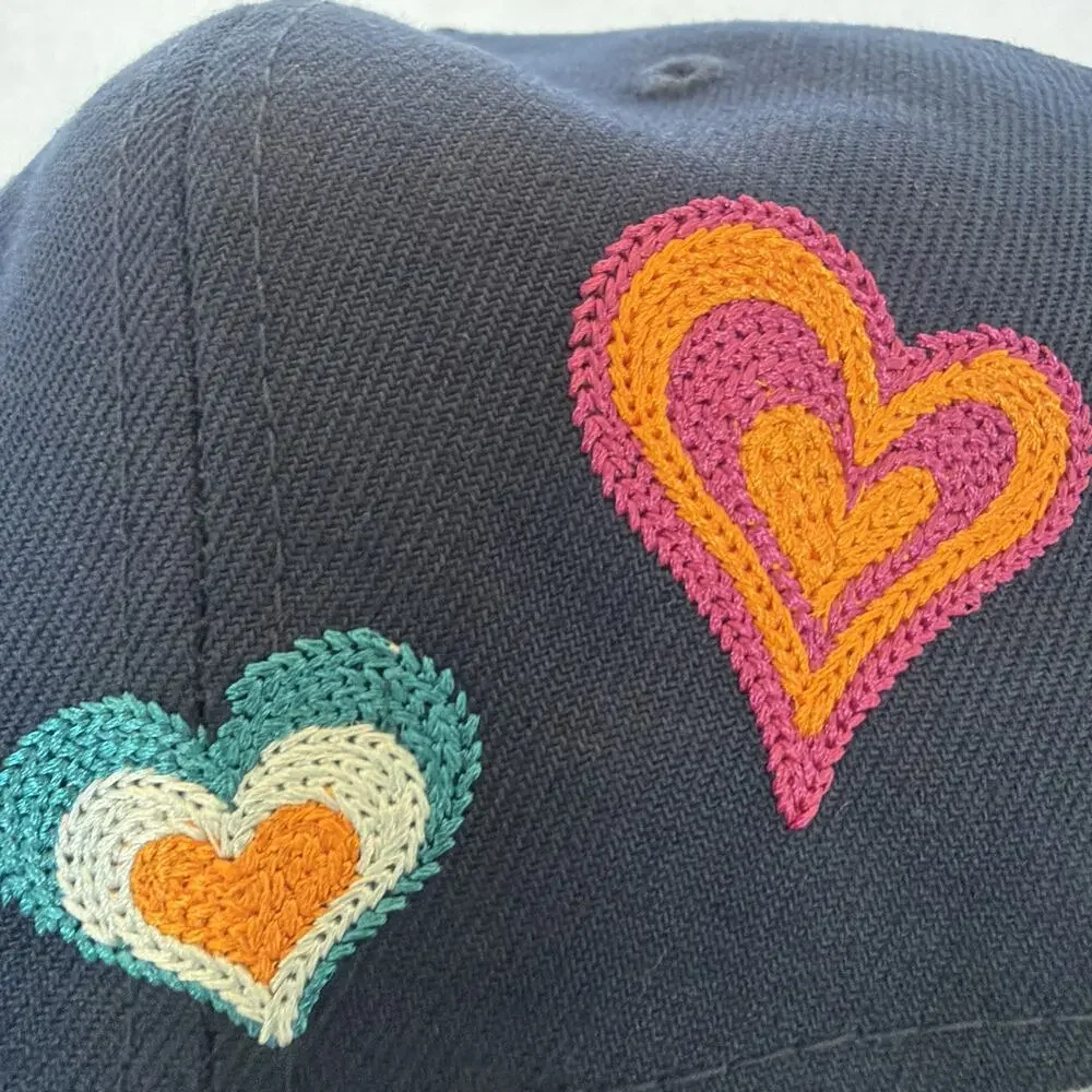 Dallas Cowboys Chain Stitch Heart New Era 59FIFTY Mens Size 7 1/4 Fitted Hat Cap